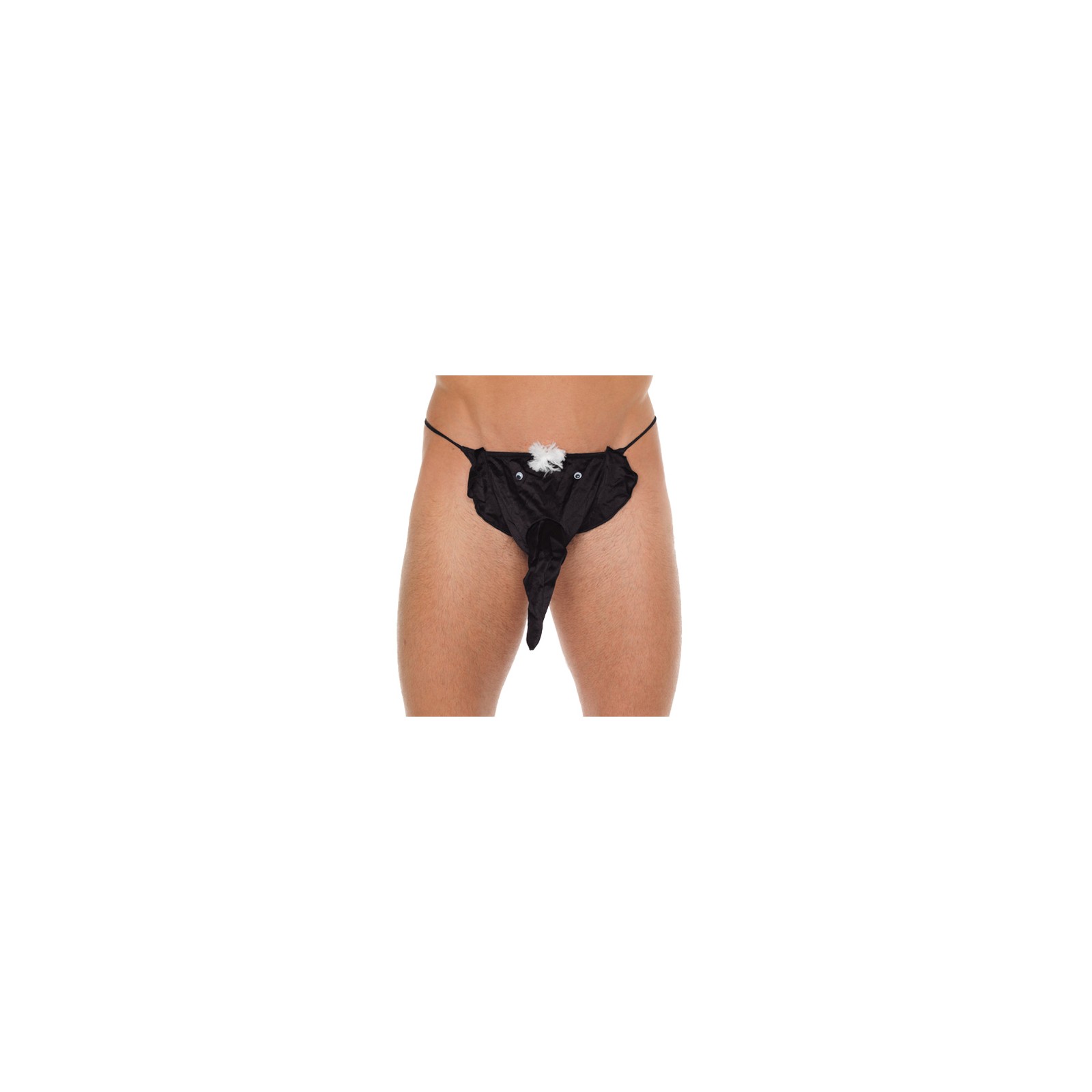 G-String Negro para Hombre Bolsa de Elefante Para Diversión Cómoda