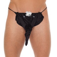 Men's Black G-String Elephant Pouch for Comfortable Fun