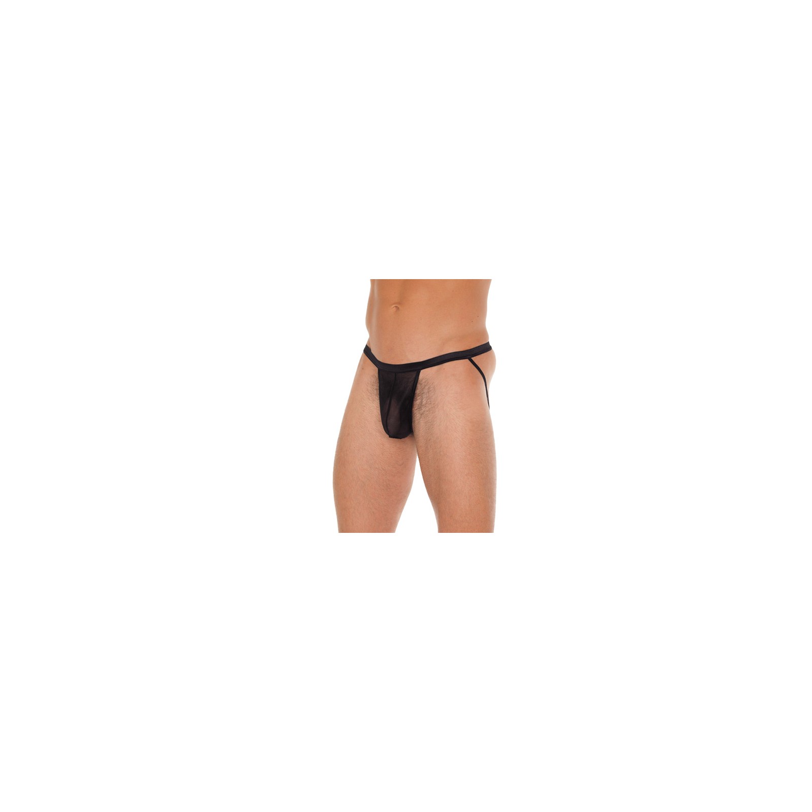 Men's Black Pouch with Jockstraps - Comfortable Fit