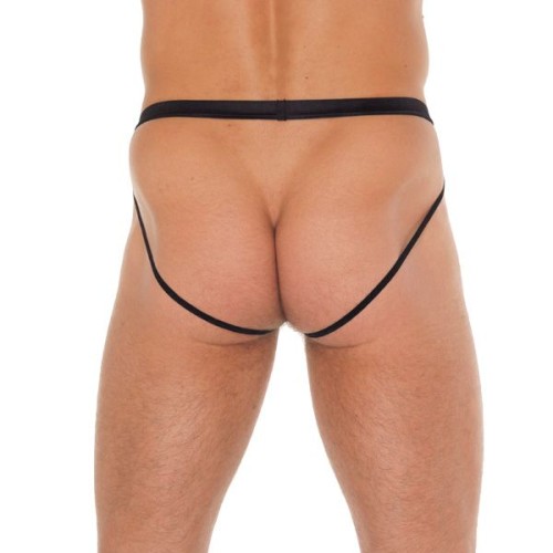 Men's Black Pouch with Jockstraps - Comfortable Fit