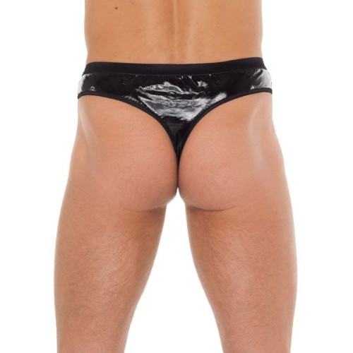 G-String Negro para Hombre con Bolsa de PVC