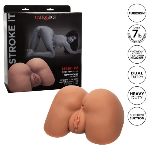 Stroke It Life Size Ass Flesh Brown - Realistic Pleasure Toy