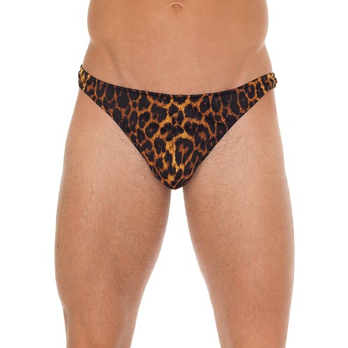 Men's Leopard Print G-String for Wild Adventures