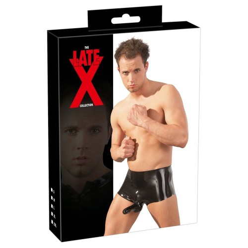 Latex Boxers with Penis Sleeve for Bold Style