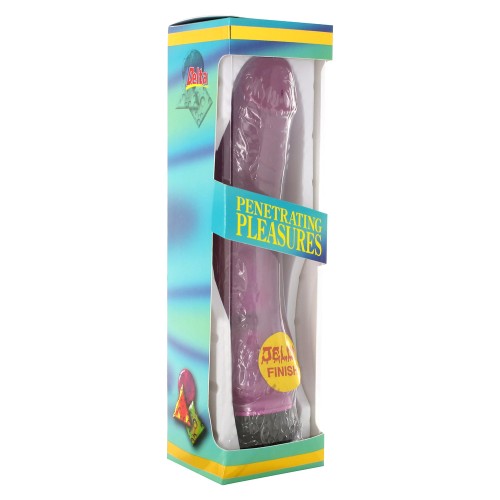 Purple 7 Inch Jelly Penis Vibrator for Deep Pleasure