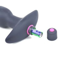 Silicone Butt Plug with Vibrating Bullet for Exciting Pleasure