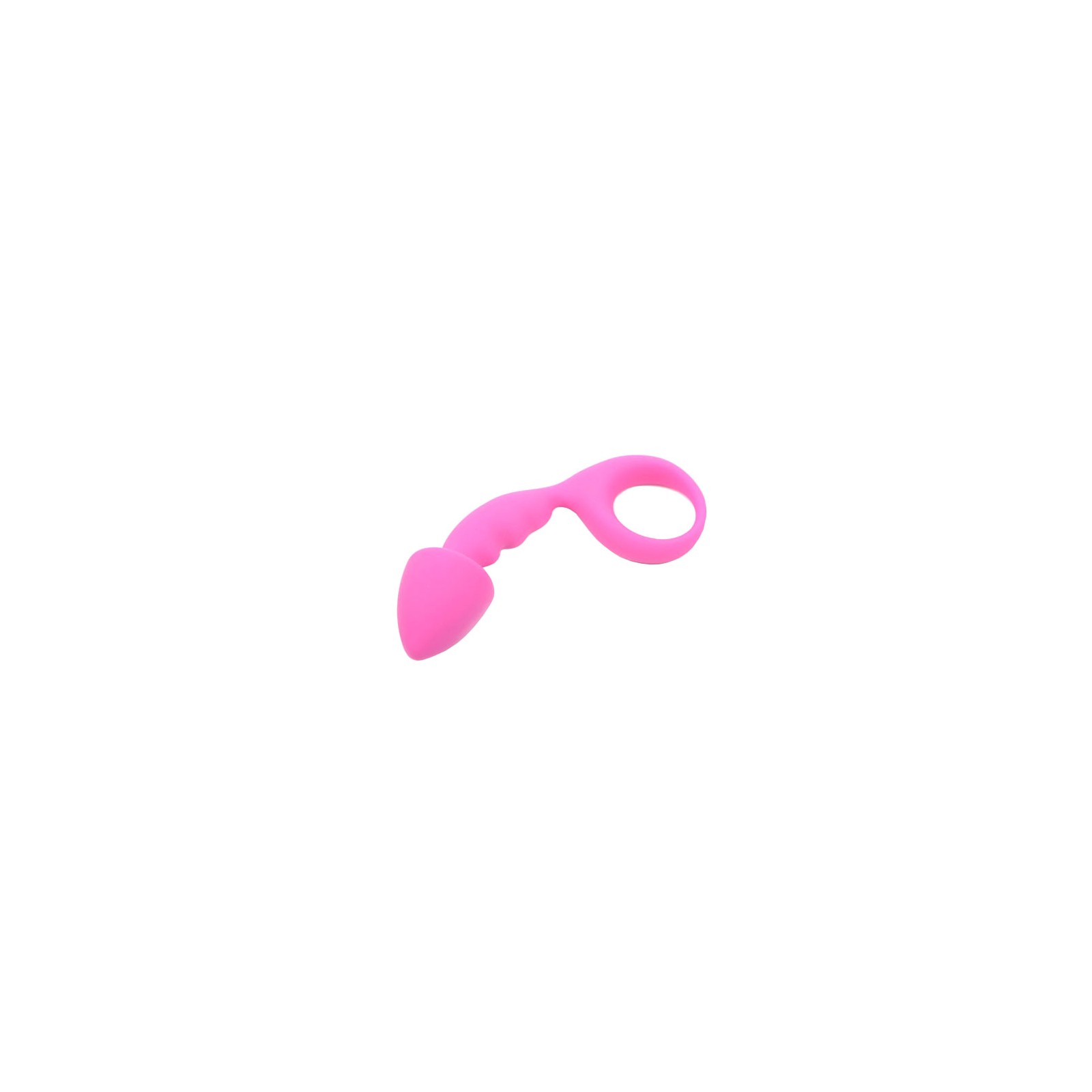 Pink Silicone Curved Comfort Butt Plug