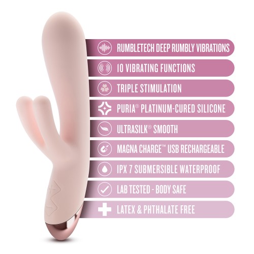 Vibrador Triple Estimulación Blush Elora Rosa | Explora Tu Placer