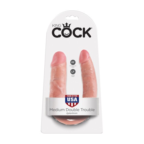 King Cock Medium Double Trouble Dildo - Realistic Pleasure