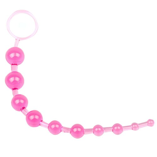 Pink Chain of 10 Anal Beads for Beginners