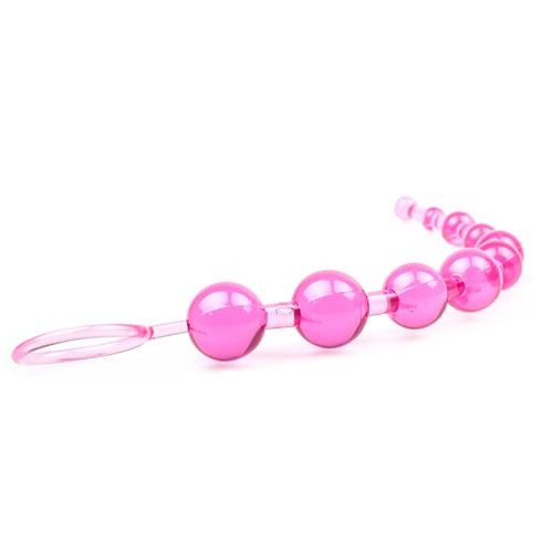 Pink Chain of 10 Anal Beads for Beginners