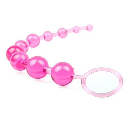 Pink Chain of 10 Anal Beads for Beginners