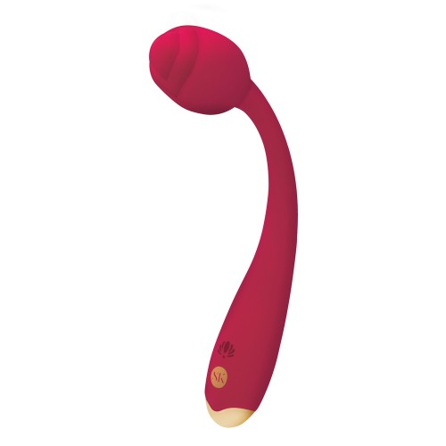 Vibrador de Tallo Largo Secret Kisses Rosegasm para Placer del Punto G