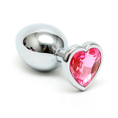 Small Butt Plug with Heart Shaped Crystal - Elegant Pleasure