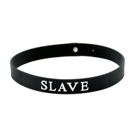 Black Silicone Slave Collar for Bondage Play