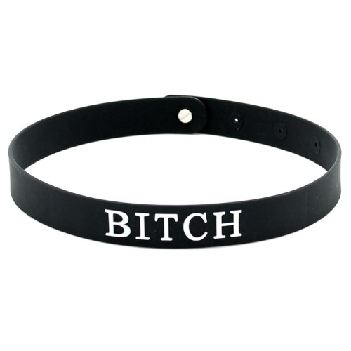 Collar de Silicona Negro BITCH Ajustable