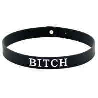 Adjustable Black Silicone Bitch Collar