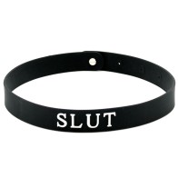 Buy Black Silicone Adjustable Slut Collar