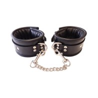 Rouge Garments Padded Black Wrist Cuffs - Comfort and Style