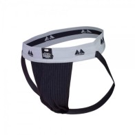 Black Jockstrap with 2 Inch Waistband - Medium