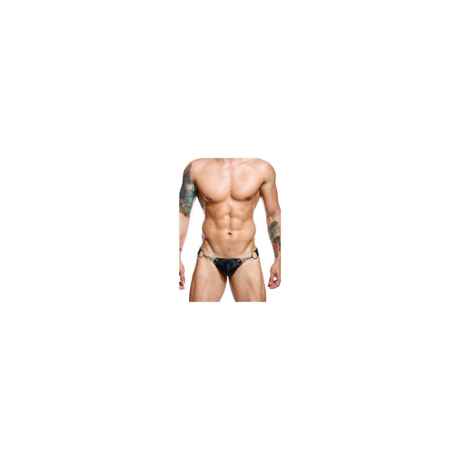 Snap Jockstrap in Faux Leather for Comfort and Style