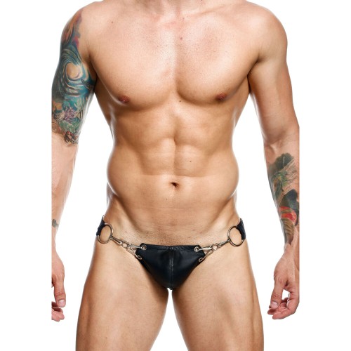 Snap Jockstrap in Faux Leather for Comfort and Style