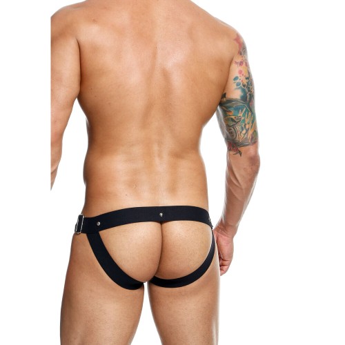 Snap Jockstrap in Faux Leather for Comfort and Style