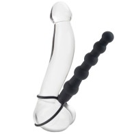 Penetrador Dual con Cuentas Negro Love Rider para Doble Placer