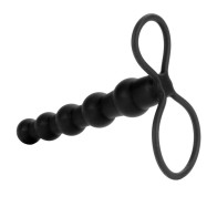 Love Rider Beaded Dual Black Penetrator for Double Pleasure