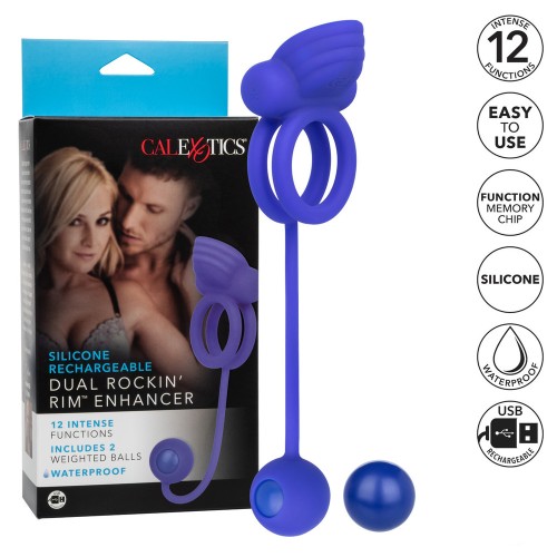 Dual Rockin Rim Enhancer Cock Ring for Maximum Pleasure