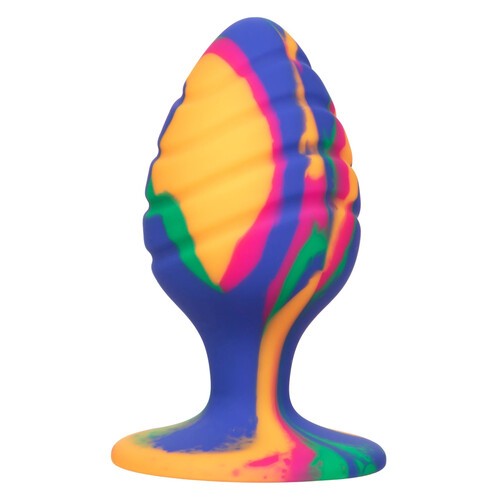 Cheeky Large Swirl Tie Dye Butt Plug - Fun and Pleasure