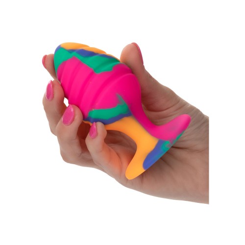 Cheeky Large Swirl Tie Dye Butt Plug - Fun and Pleasure