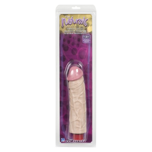 Naturals Heavy Veined 8 Inch Vibrating Dong - Realistic Pleasure