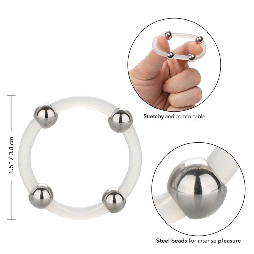 Large Steel Beaded Silicone Ring - Ultimate Pleasure