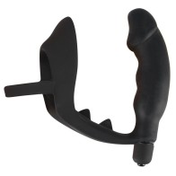 Black Velvets Cock Ring and Vibrating Anal Plug