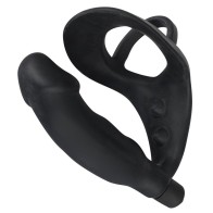 Anillo para Pene y Plug Anal Vibrante Black Velvets