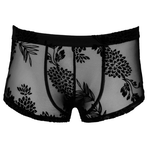 Pantalones Transparentes de Encaje Floral Noir Medianos