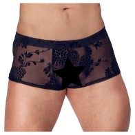 Pantalones de Encaje Floral Transparente Noir Grande