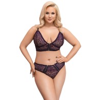 Conjunto de Bralette y Bragas de Encaje Cottelli Curves | Elegancia y Comodidad