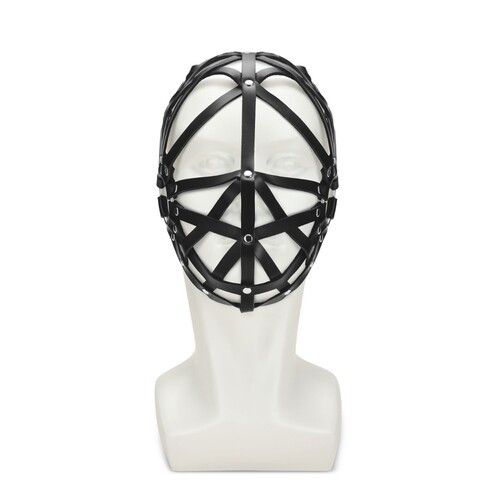 Me You Us Black Web Hood Mask for Bondage Fun