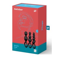 Satisfyer Booty Call Set of 3 Black Anal Plugs for Pleasure