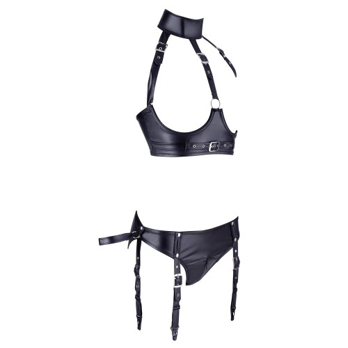 Cottelli Bondage Open Bra And Briefs Set for Captivating Seduction