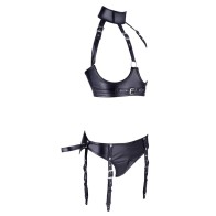 Conjunto Abierto de Bondage Bra y Bragas Cottelli para Seducción Cautivadora