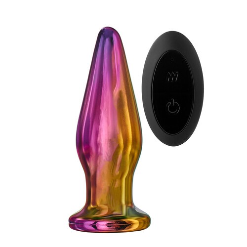 Glamour Glass Tapered Butt Plug with Remote Control for Ultimate Pleasure