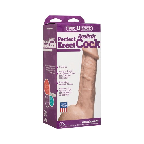 7 Inch Realistic Cock Attachment for Vac-U-Lock