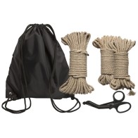 Kit de Iniciación Kink Bind and Tie de 5 Piezas con Cuerda de Cáñamo - Conjunto de Bondage