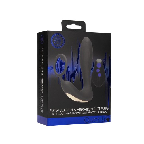 Ouch E Plug Vibrador con Anillo para el Pene