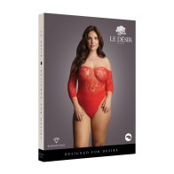 Le Desir Crotchless Rhinestone Teddy UK 14 to 20