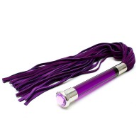 Purple Suede Flogger for BDSM Play