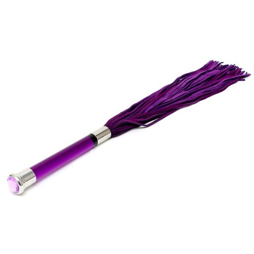 Purple Suede Flogger for BDSM Play